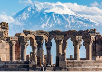 Rovine del tempio Zvartnos in Armenia