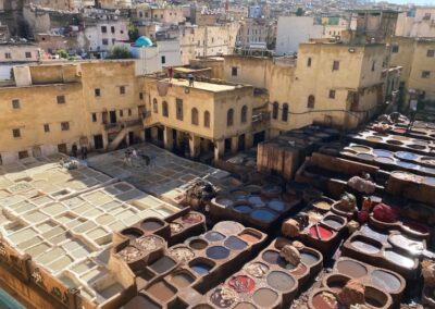 La colorazione del pellame nel sud del Marocco